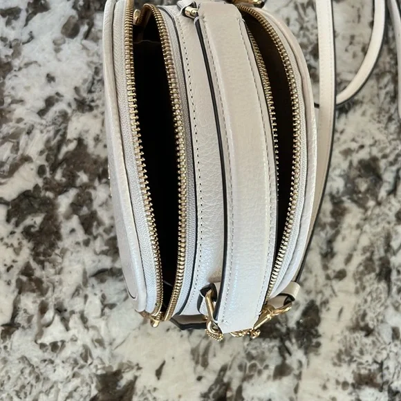 Coach White Mini Leather Saddle Bag - Picture 3 of 5